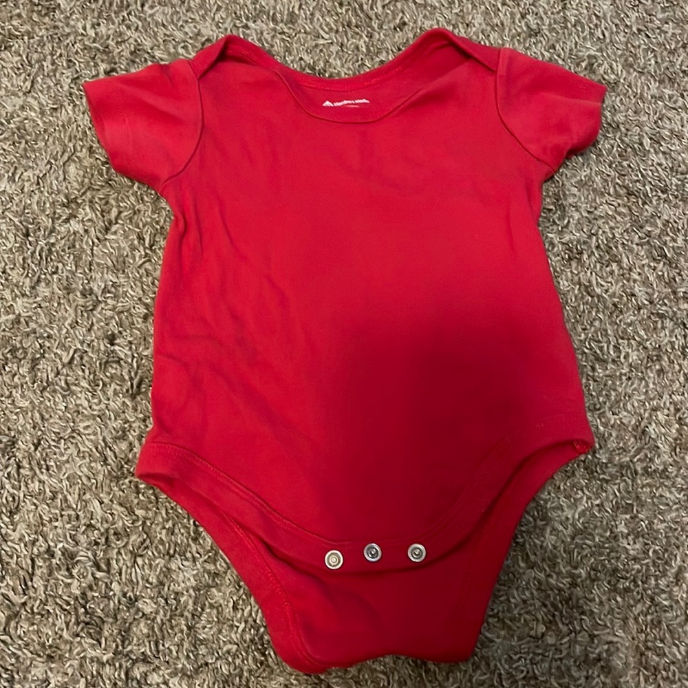 Red baby bodysuit